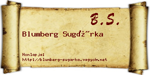Blumberg Sugárka névjegykártya